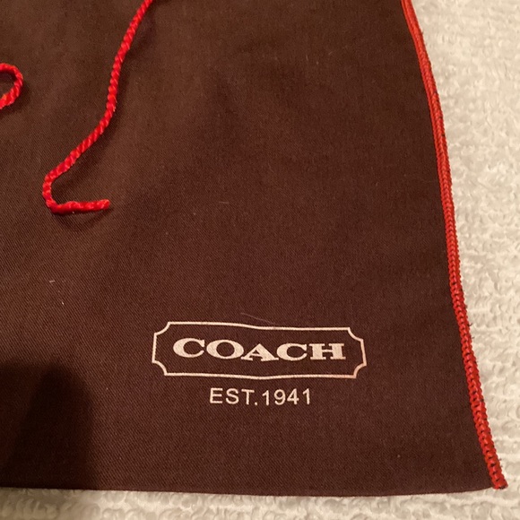 Coach Dustbag Drawstring Duster Logo Dust Bag Fabric Storage Cover Organizer - Picture 2 of 3